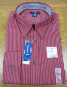 NWT Dockers Button-Down Dress Business Long Sleeve L 16-16.5 Red stripe - Picture 1 of 4