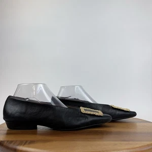 Sam Edelman Janina Damen-Ballerinas schwarz Leder spitz zulaufend Größe 8,5 M guter Zustand - Bild 1 von 9