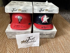 MLB Authentic Autographs,Félix Pie & Hank Blalock,2 Minor League Mini Helme - Bild 1 von 11