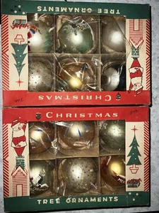 Fantasia Jumbo Merkur Glas Vintage Weihnachtsschmuck 10er Set mit Box Polen - Bild 1 von 9