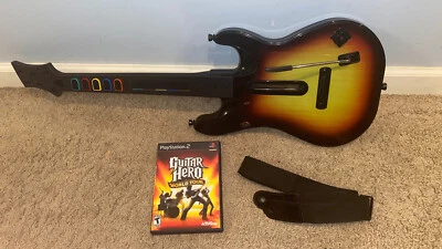 Playstation 2 PS2 Guitar Wireless Sunburst Controller Guitar Hero World Tour - Image 1 of 4