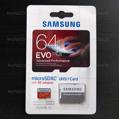 Samsung High Speed 64GB Micro SD Card+Adapter for HD Smartphones/Tablets/Cameras - Image 1 of 2