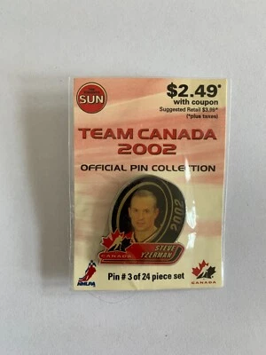 Colección de prendedores Toronto Sun Team Canadá 2002 #3 Steve Yzerman Foto 1 de 2