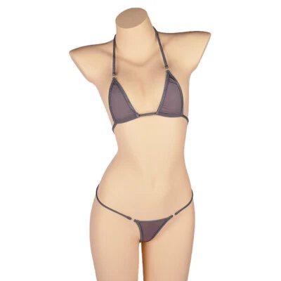 Women's Extreme Sexy Hot Silk Micro Bikinis Set, G-string Mini Thong Swimwear - Image 1 of 4