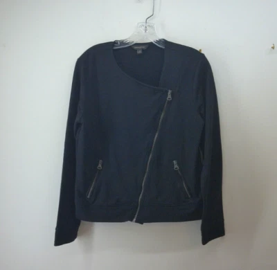 Chaqueta para mujer Banana Republic mediana cremallera completa negra Foto 1 de 4