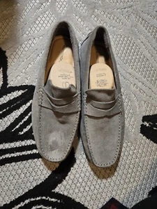Mens Suede Leather Penny Loafers Size 9M Made In Brazil - Picture 1 of 6