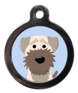 Pet ID tag BREED TAG CARTOON BORDER TERRIER  tag  2 sizes  - Picture 1 of 2