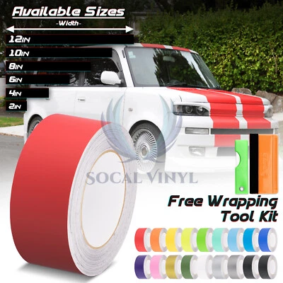 Calcomanía envolvente de vinilo de rayas de carreras de color mate para pegatina Scion XB 10 PIES/20 PIES Foto 1 de 4