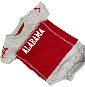 Body gris y rojo NCAA Alabama Crimson Tide 6-9 meses - Imagen 1 de 3