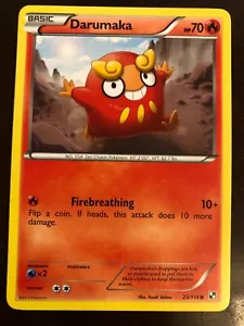 Darumaka 23/114 Pokemon Card BLACK & WHITE Common FIRE TYPE Near Mint HP70 x1 - Picture 1 of 2
