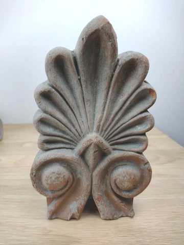 Antefix Akrokeramo Greek Architectural Rodakas Floral Antique Roof Tile Greece Cover