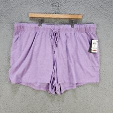 ID Ideology Women's Retro Recycled Drawstring Shorts Purple Size 3X