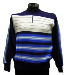 Suéter Mistral Vintage Italiano Mezcla Lana en Azul de Santini - Imagen 1 de 5