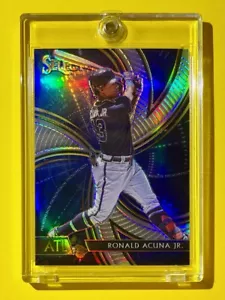 Ronald Acuna MINT SILVER REFRACTOR PANINI SELECT PRIZM PHENOMENON INSERT - Picture 1 of 12