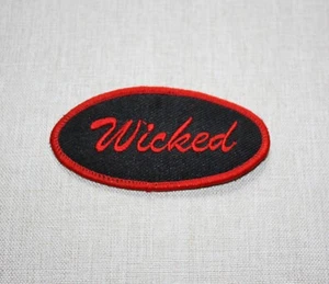 AUFBÜGLER, AUFNÄHER, PATCH, WICKED (BÖSE) , GESTICKT, SCHWARZ-ROT - Bild 1 von 1