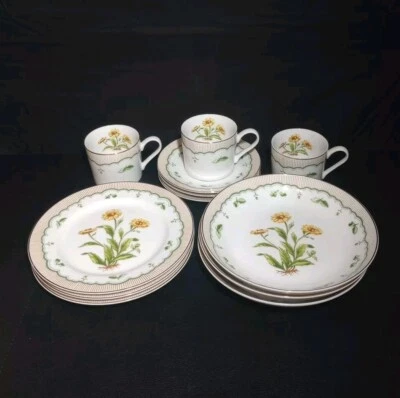 Victorian Garden By Georges Briard Juego de 4 caléndulas; taza y platillo, plato, cuenco Foto 1 de 4