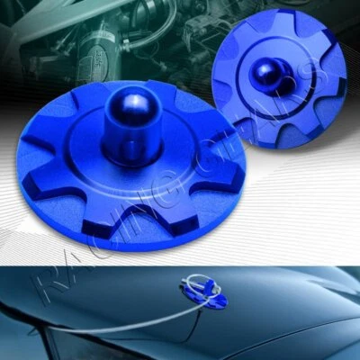 KIT ASPECTO CAPÓ DEPORTIVO CARRERAS SEGURIDAD ALUMINIO AZUL PASADORES BLOQUEO PESTILLO Foto 1 de 4