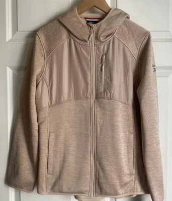 Reebok Hooded Zip Jacket Size XL Oatmeal Color NWT Fleece Lined Sport Athleisure - Image 1 of 4