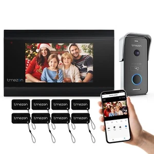 2 DRAHT WLAN 7'' Monitor Video Türsprechanlage Überwachungskamera Türklingel - Bild 1 von 10