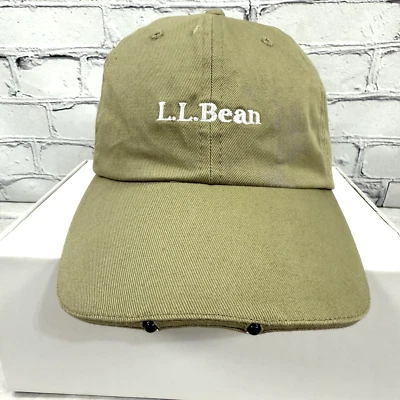 Gorra de béisbol LL Bean Pathfinder iluminada LED 0QDD4 cuero tostado con correa Foto 1 de 4