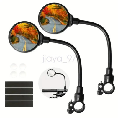 UK MTB Bike Flexible Rearview Mirror Bicycle Handlebar Convex Rear View Mirror - Image 1 of 4