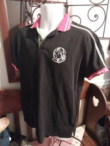 Billionaire Boys Club Polo Shirt Helmet Logo Rugby Black Men's Size M - Picture 1 of 6