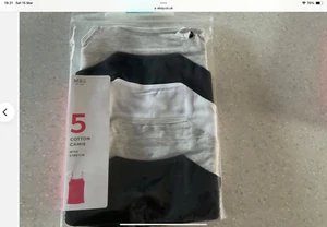 Marks & Spencer 5 cotton camisole tops age 4-5 years BNWT - Picture 1 of 2