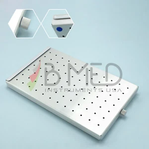 Aluminum Dental Surgical Sterilization Tray 10 1/8"X6 1/4"X3/4" Case Autoclave  - Picture 1 of 4