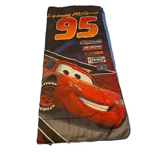 Disney Store Cars Sleeping Bag Lightning McQueen 95 Toddler Kids Youth Flaws - Picture 1 of 12