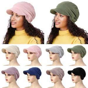 Lady Chemo Cap Hat Hijab Muslim Turban Head Scarf Wrap Beanies Hat Baseball Cap - Picture 1 of 29