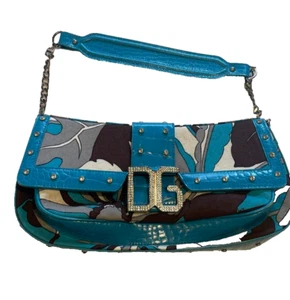 Dolce & Gabbana Bolso de Hombro Azul Vintage de Japón USADO - Imagen 1 de 5