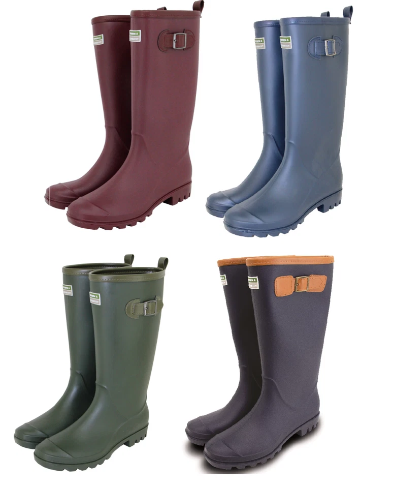 Town & Country Wellington Boots Lightweight PVC Fully Lined Unisex UK Size 4-12 - Image 1 of 4