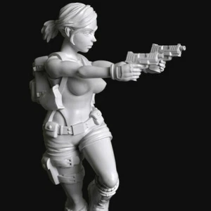 Sexy Tomb Raider in Shorts 02c - 28 mm Maßstab Harz Miniatur von Manufaktura - Bild 1 von 5