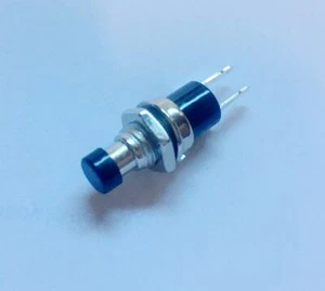 Guitar & Bass Kill Switch Killswitch Momentary Black Push Button 7MM Chrome - Bild 1 von 3
