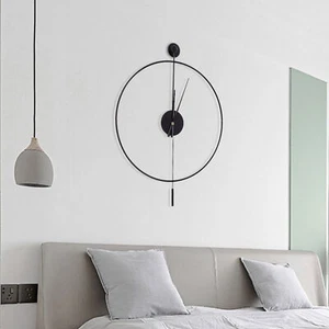 23.6'' Minimalist Wall Clock Round Home Clock Silent Large Modern Art Decor Home - Picture 1 of 12