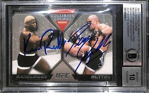 Bas Rutten & Kevin Randleman Signed 2011 Topps UFC Moment of Truth Card BAS COA