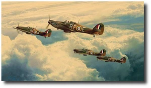 Undaunted by Odds di Robert Taylor - Hurricane Mk1's - con 3 firme pilota - Foto 1 di 1