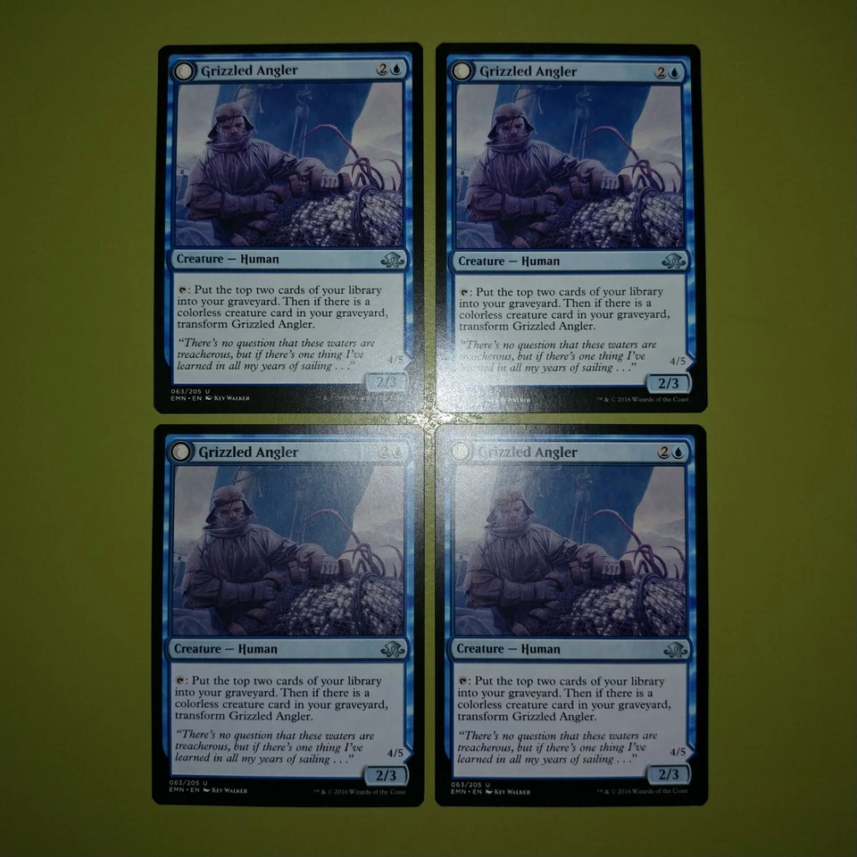 Grizzled Angler x4 Eldritch Moon 4x Playset Magic the Gathering MTG  - Image 1 of 1