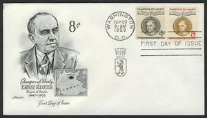 #1136 & 1137 Ernst Reuter, Artmaster [8] Addressed FDC **ANY 5=FREE SHIPPING** - Picture 1 of 1