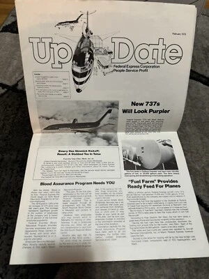 FEDERAL EXPRESS February 1979 Newsletter “ UP DATE “ - Image 1 of 4