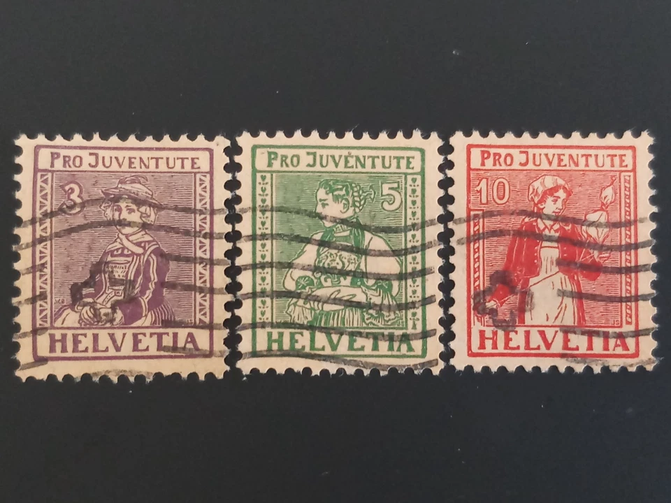 Switzerland Stamps - Semi-Postal Boy and Girl F/VF Used B7-9 - Image 1 of 1