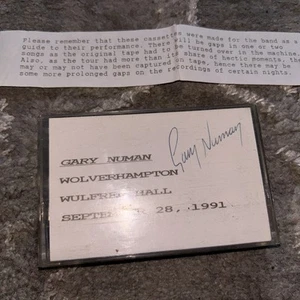 GARY NUMAN Signed Wolverhampton Concert Live ORIGINAL 1991 CASSETTE TAPE RARE - Picture 1 of 4