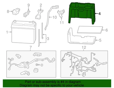 Cubierta superior de batería genuina Honda Civic 2012-2015 B24 OEM 31531-TR0-000 Foto 1 de 3