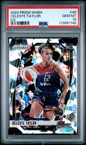 Panini Prizm WNBA 2024 Celeste Taylor #48 Ice Prizm PSA 10 - Imagen 1 de 2