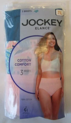 Jockey Elance 100% Cotton Brief Underwear - Women's Size 7 Brand New - Image 1 of 4