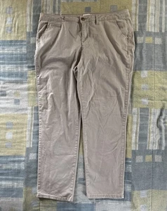 Pantaloni Westport 1962 beige kaki dritti casual piatti zip davanti bottoni taglia 18 - Foto 1 di 18