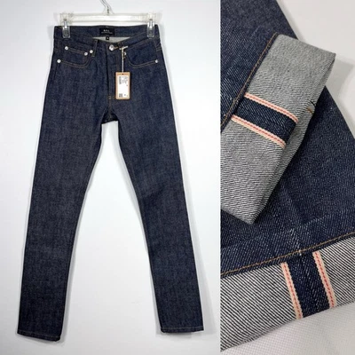 A.P.C. Jeans Petite Novo Padrão Selvedge Azul Índigo Denim 25 Unissex Fino - Imagem 1 de 4