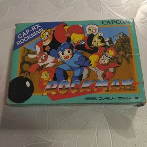 CAP-RX Rockman Nintendo Famicom Action Game Cassette 1987 with Box Capcom - Picture 1 of 15