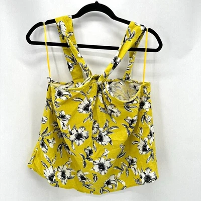 Top Banana Republic Frontal Cruzado Talla M Floral Lino Coqueta Preppy Boho Nuevo con Etiquetas Foto 1 de 4