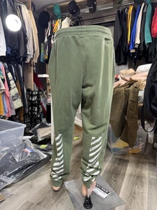 Off-White c/o Virgil Abloh Basic Long Pants Sweatpants Joggers Sz XL Pyrex Grn B - Picture 1 of 14
